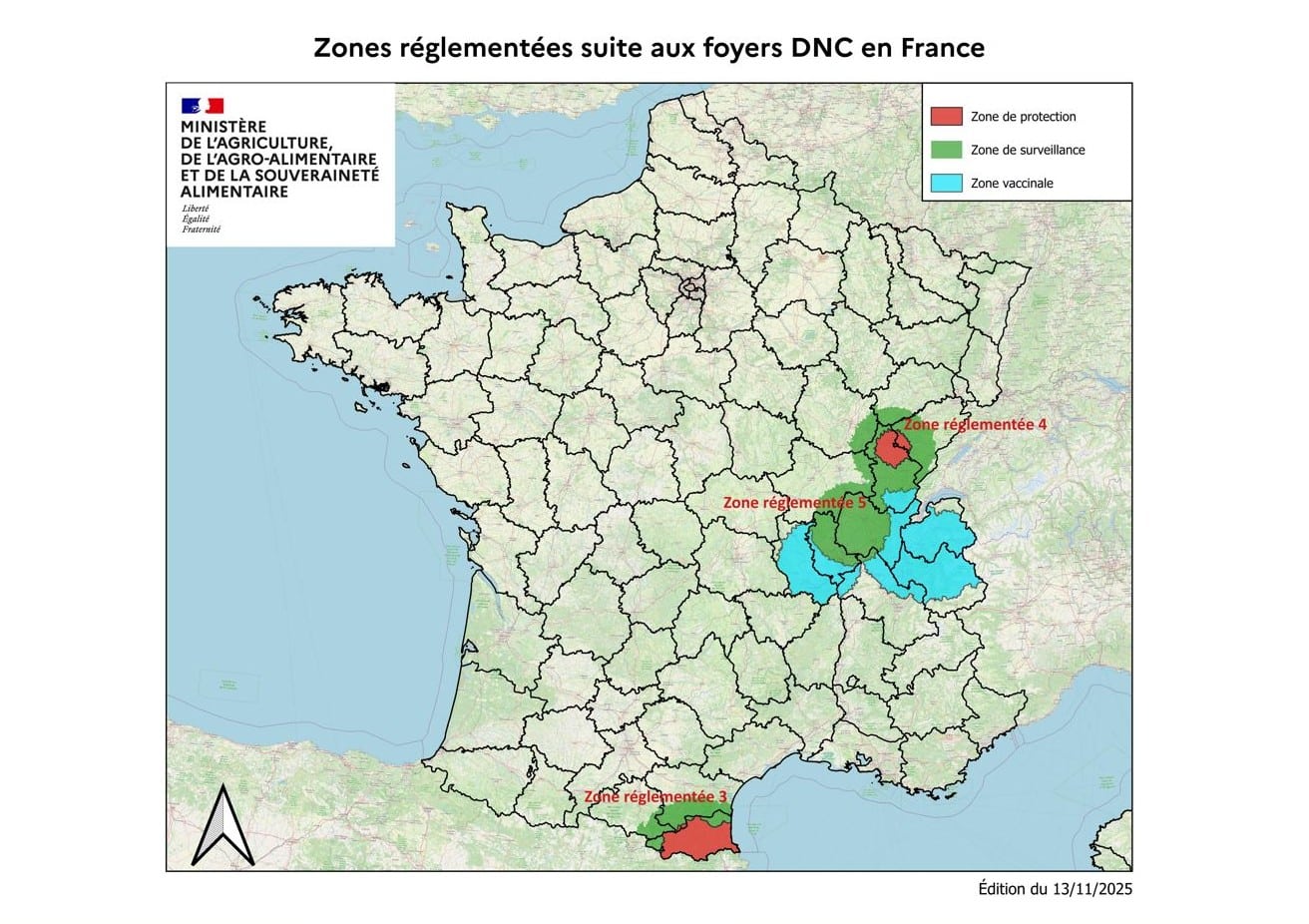 Lire la suite à propos de l’article Dermatose Nodulaire Contagieuse DNC – 19/11/2025